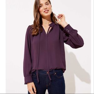 Loft Tie Neck Blouse size Medium